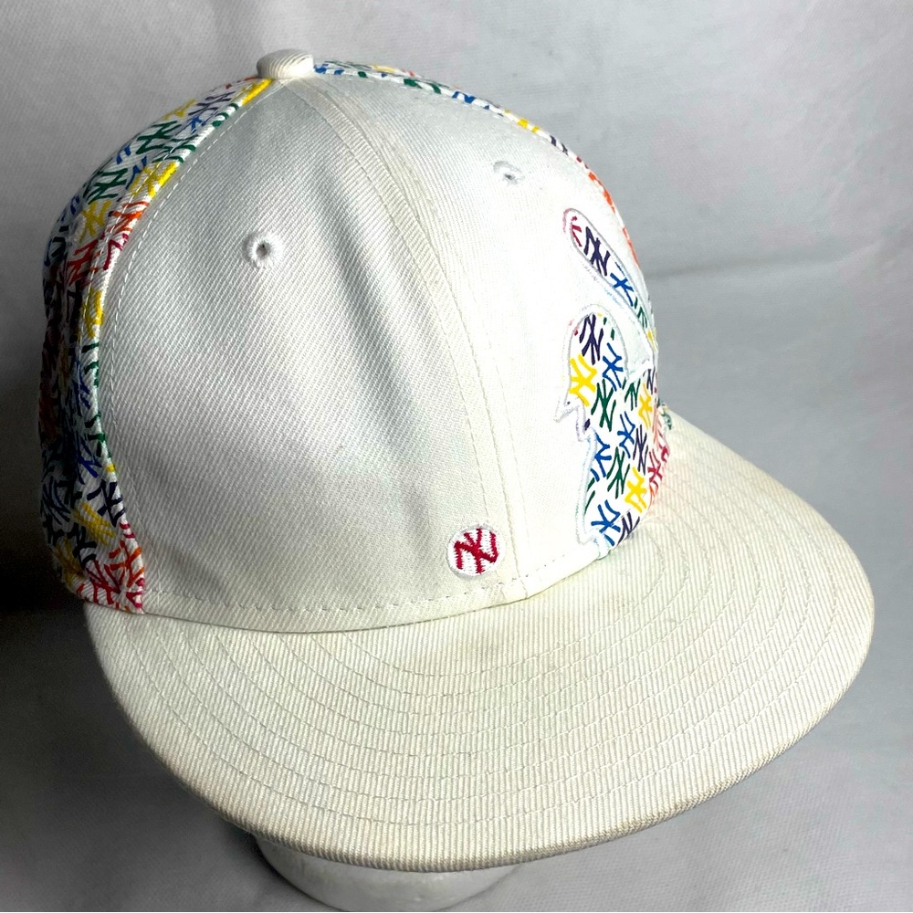 NY Yankees 59Fifty New Era 7 1/8 Wool Blend Fitted Candyman Baseball Cap Hat